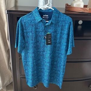 Men's Play Bad Look Good Working On Things Golf Polo BogeyBros Black Size XL